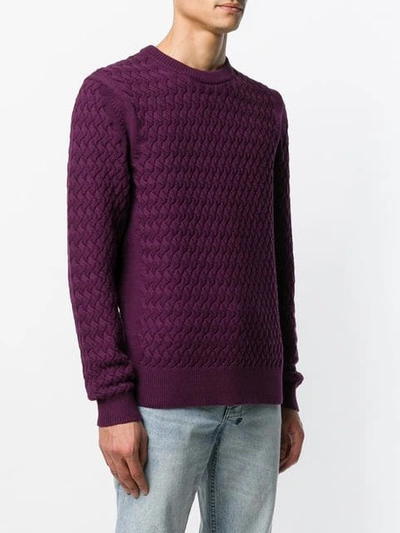 Shop Calvin Klein Gestricktes Sweatshirt In Purple