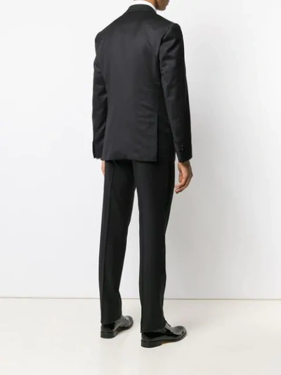 Shop Kiton Classic Dinner Suit In Black