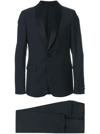 Shop Prada Classic Formal Suit In Blue