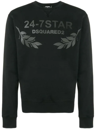 Shop Dsquared2 24-7 Star Jumper In Black