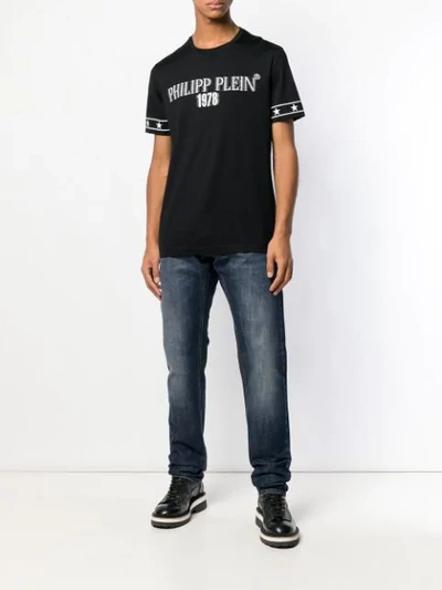 Shop Philipp Plein Logo Print T-shirt In Black