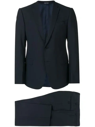Shop Emporio Armani Two-piece Formal Suit In Blue