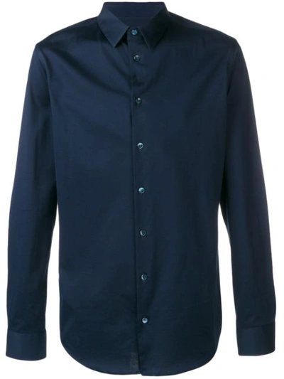 Shop Giorgio Armani Boston Shirt In Blue