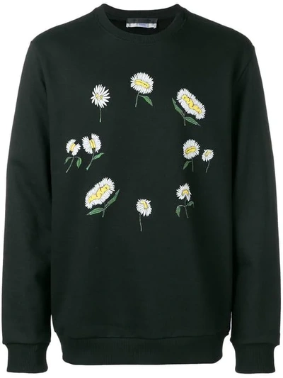 Shop Alyx Floral Print Sweatshirt In Black