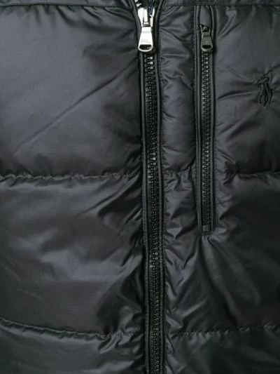 Shop Polo Ralph Lauren Padded Hoodie Jacket In Black