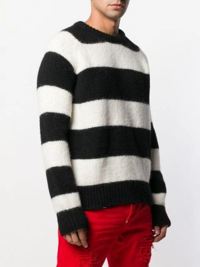 Shop Dsquared2 Striped Long In Black