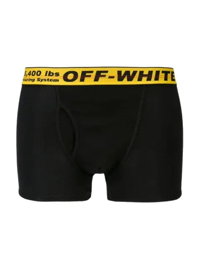 Shop Off-white Three-pack Boxer Briefs In Black Yellow