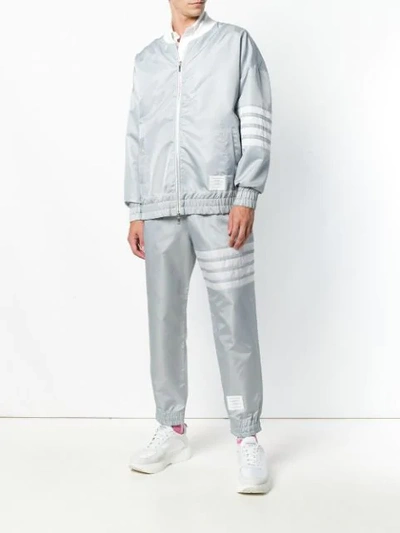 Shop Thom Browne 4-bar Relaxed Fit Track Pants In Grey