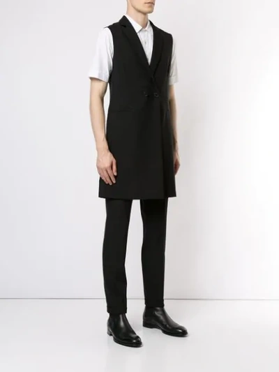 Shop Alyx Long Waistcoat In Black