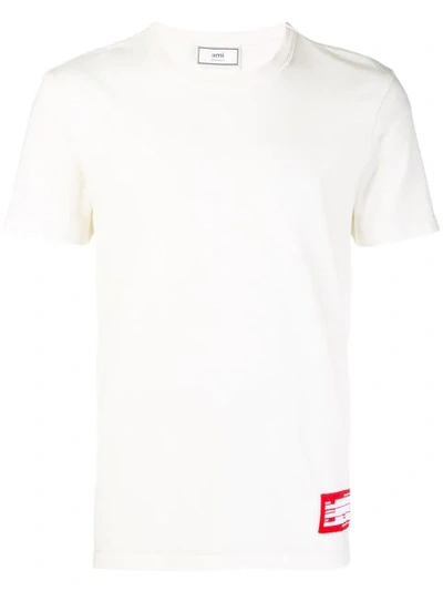 Shop Ami Alexandre Mattiussi T-shirt With Name Tag In White