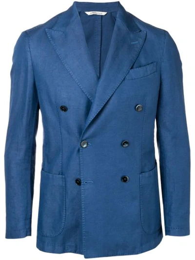 Shop Al Duca D'aosta 1902 Double Breasted Jacket - Blue