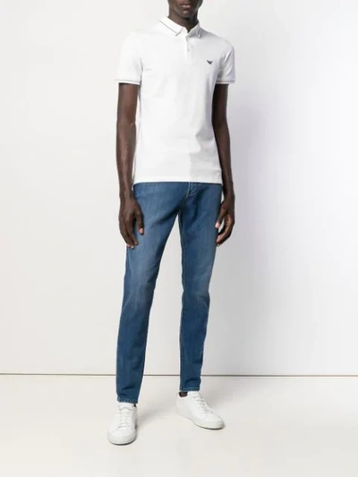 Shop Emporio Armani Slim Fit Jeans In Blue