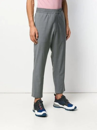 PRADA TAILORED WORK WEAR TROUSERS - 灰色