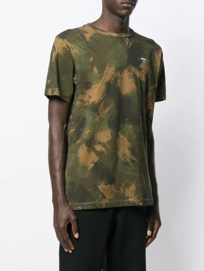 Shop Off-white Camouflage Print T-shirt In Green