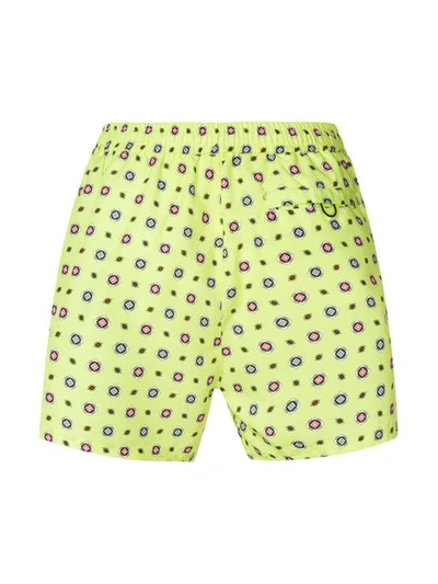 Shop Kenzo Printed Swim Shorts In Yellow