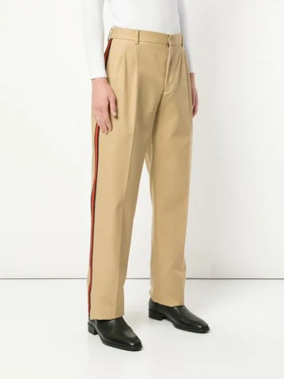 Shop Calvin Klein 205w39nyc Straight-leg Tailored Trousers - Brown