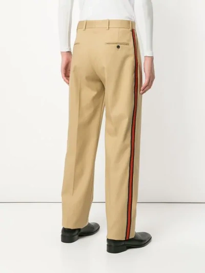 Shop Calvin Klein 205w39nyc Straight-leg Tailored Trousers - Brown
