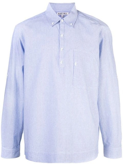 Shop Alex Mill Micro Stripe Shirt In Blue