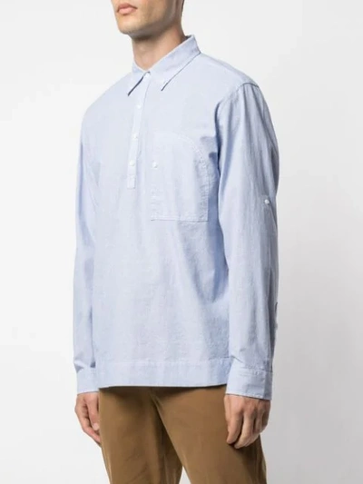 Shop Alex Mill Micro Stripe Shirt In Blue