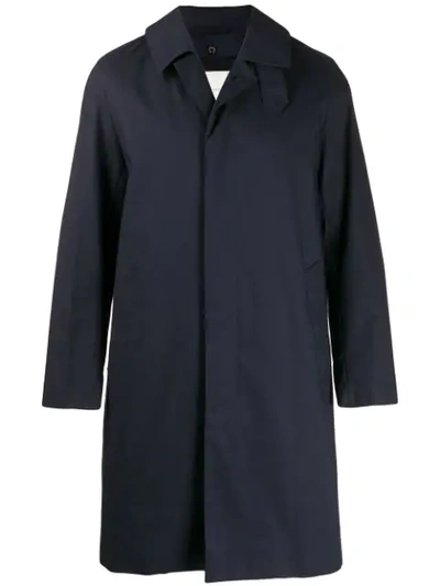 Shop Mackintosh Dunkeld Raintec Cotton Coat In Blue