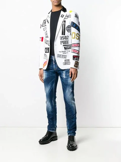 Dsquared2 Clement Distressed Jeans In Blue