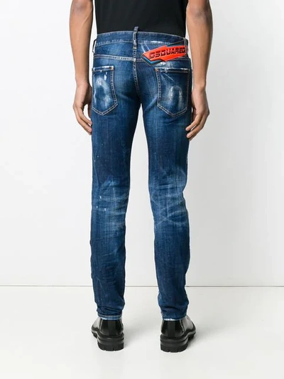 Dsquared2 Clement Distressed Jeans In Blue