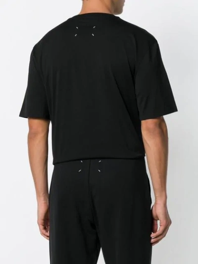 Shop Maison Margiela Stereotype Patch Drawstring Trousers In Black