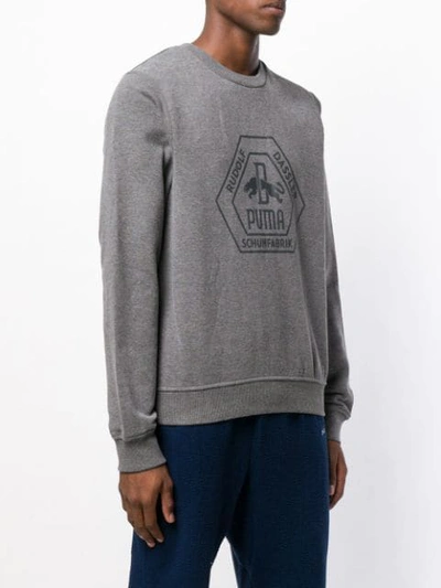 Shop Puma Sweatshirt Mit Logo In Grey