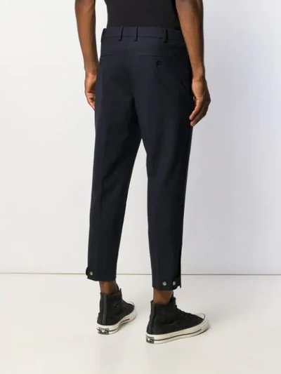 Shop Neil Barrett Cropped Trousers In 415 Blu