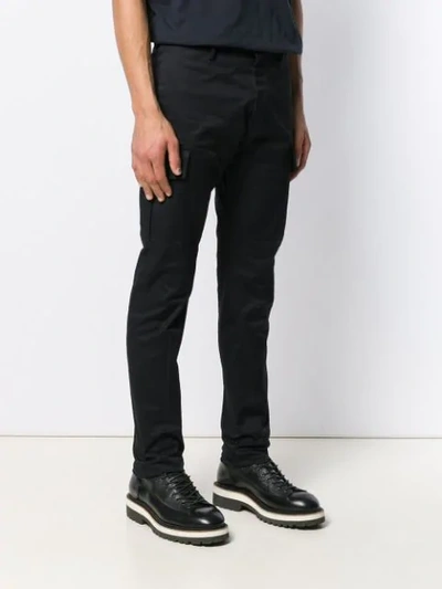 Shop Dsquared2 Cropped Chino Trousers In Black