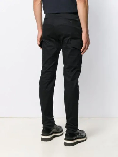Shop Dsquared2 Cropped Chino Trousers In Black