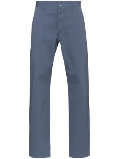 Shop Visvim Pastoral Straight-leg Trousers In Blue
