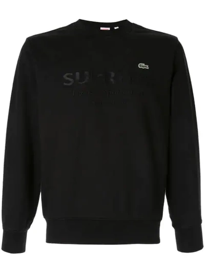 Shop Supreme X Lacoste Sweatshirt In Black