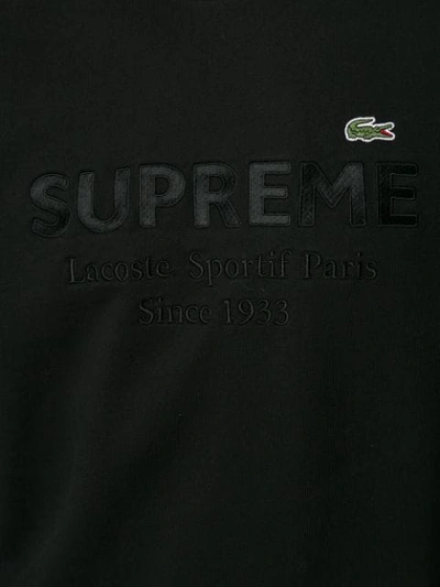 Shop Supreme X Lacoste Sweatshirt In Black
