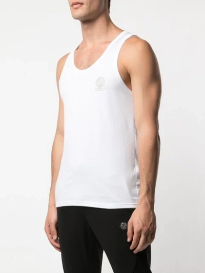 Shop Versace Medusa Logo Tank In White