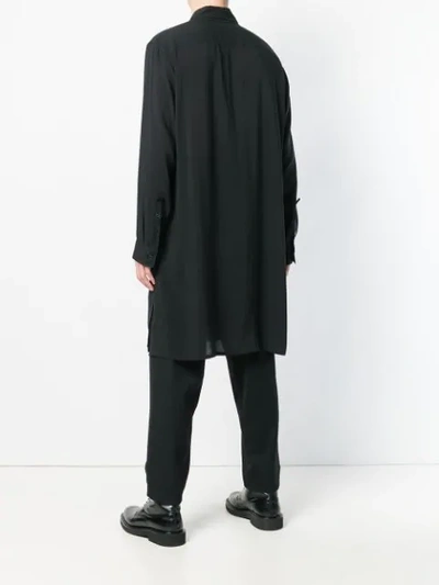 Shop Yohji Yamamoto Graphic Print Shirt In Black