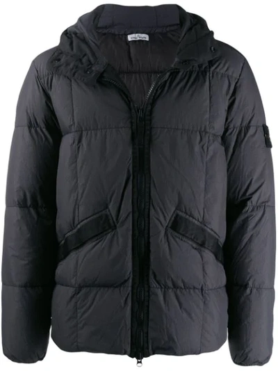 Shop Stone Island Quilted Down Jacket In Grey
