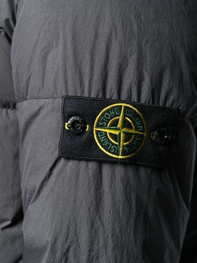 Shop Stone Island Quilted Down Jacket In Grey