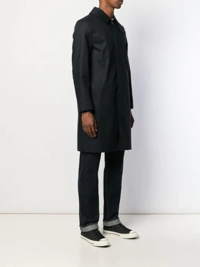 Shop Mackintosh Dunkeld Raintec Cotton Coat In Black