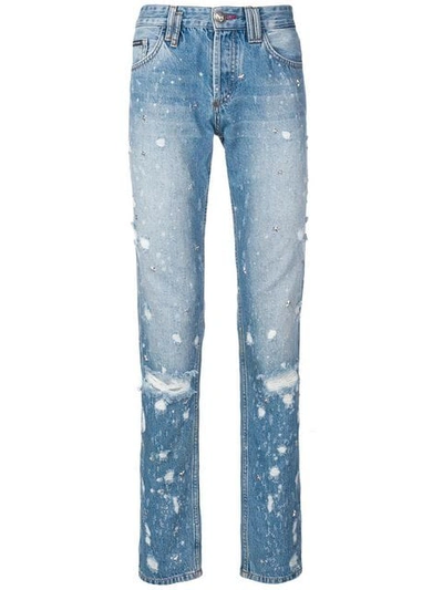 PHILIPP PLEIN SLIM FIT JEANS - 蓝色