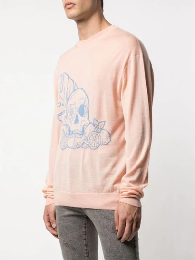 Shop Alchemist Paradise Skull Intarsia Jumper In Pink