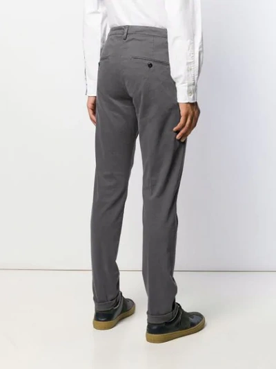 Shop Dondup Slim-fit Tailored Trousers In Grey