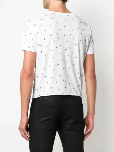 Shop Saint Laurent Short Sleeve Star T-shirt In White