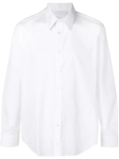 Shop Helmut Lang Logo Print Shirt In White