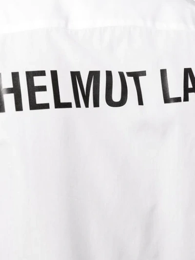 Shop Helmut Lang Logo Print Shirt In White
