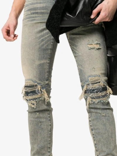 Shop Amiri Mx1 Bandana Slim Fit Jeans In Din Dirty Indigo