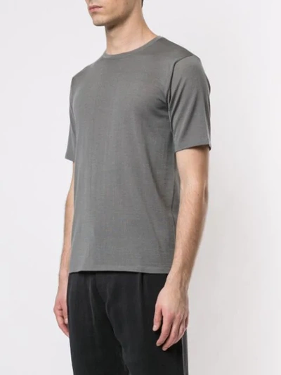 Shop Giorgio Armani Fine Knit T-shirt In Grey