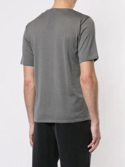 Shop Giorgio Armani Fine Knit T-shirt In Grey