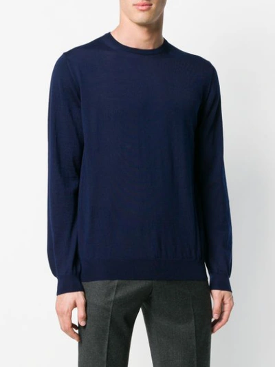 Shop Lanvin Classic Crew Neck Sweater - Blue