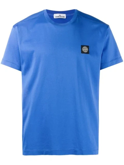Shop Stone Island T-shirt Mit Logo-patch In Blue